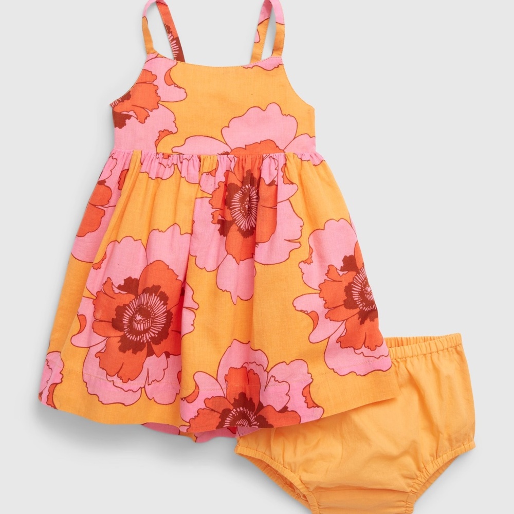 Baby Gap Orange Floral Dress - Sold Out Online!